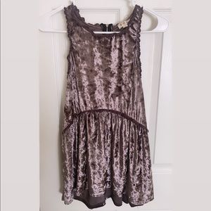 POL velvet zip back tank